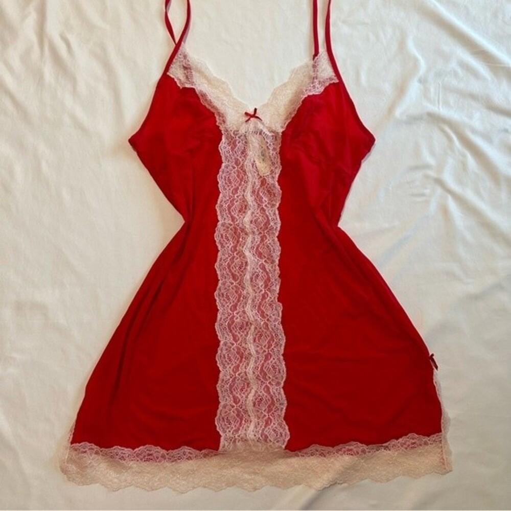 Victorias Secret red slip dress gown