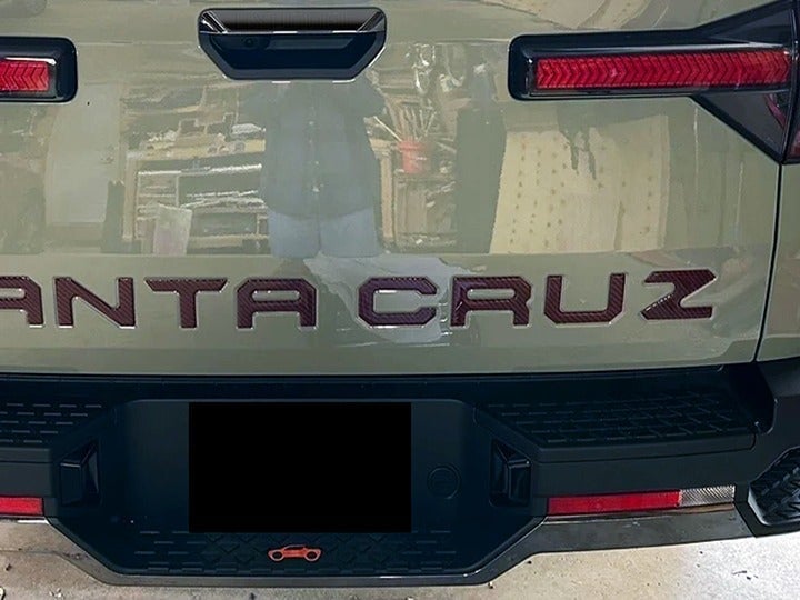 Red Carbon Fiber Rear Tailgate Letter Insert 9P FOR 2022-2025 Hyundai Santa Cruz