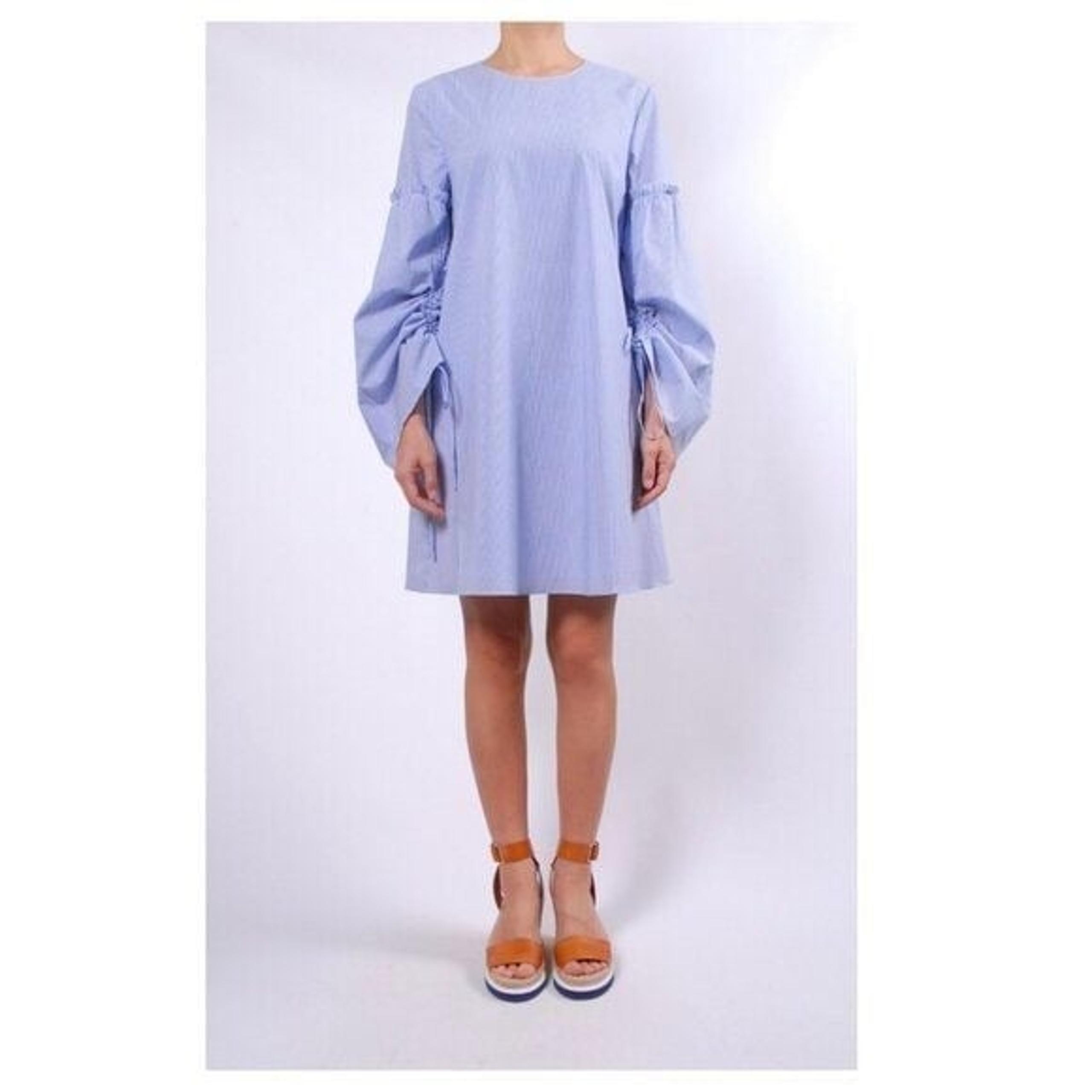 TIBI Elliot Striped Trapeze Dress
