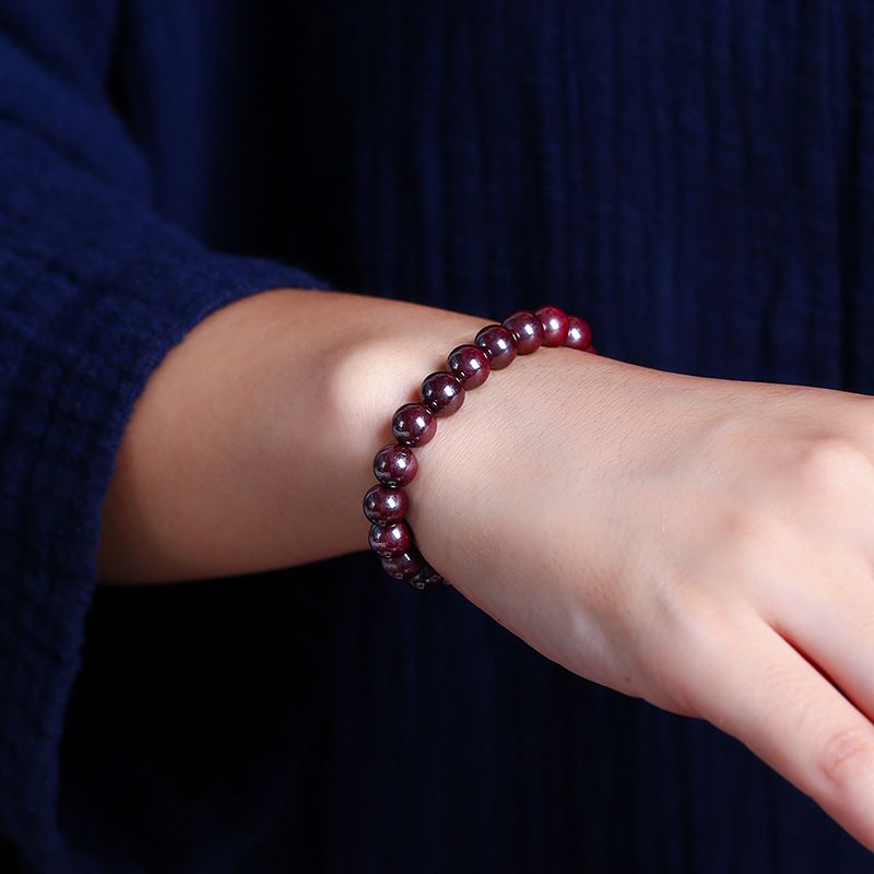 Cinnabar ore bracelet original stone bead red cinnabar loose bead bracelet jewel