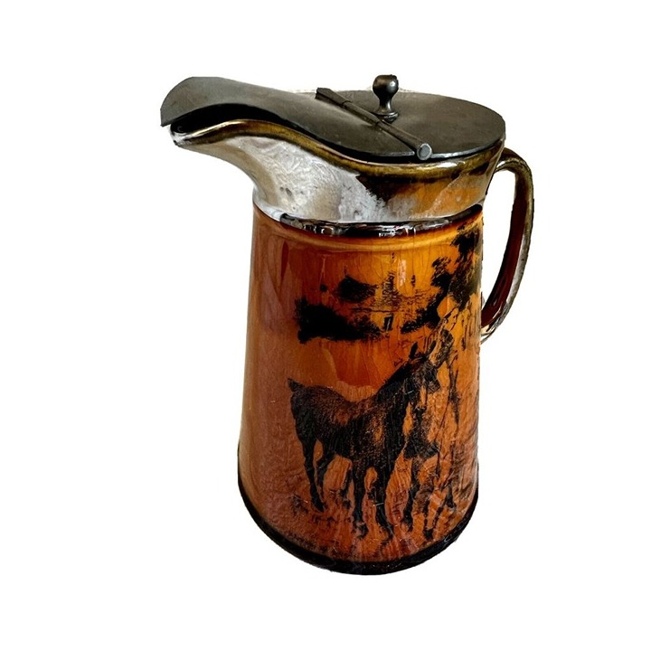 Ridgeways Pottery Ceramic England Pitcher Coaching Days & Coaching Ways Scenes