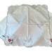 Set of 6 Vtg Red Flower Stitched Embroidered Scalloped Napkins Floral Holiday