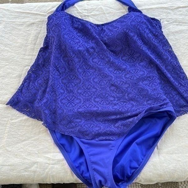 Bleu Rod Beatte Purple Halter 1 Pc Swimsuit