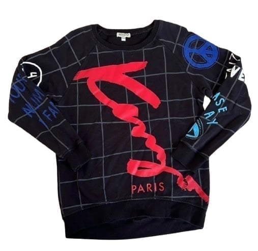 Kenzo kids black sweatshirt. Like new. Size 10
