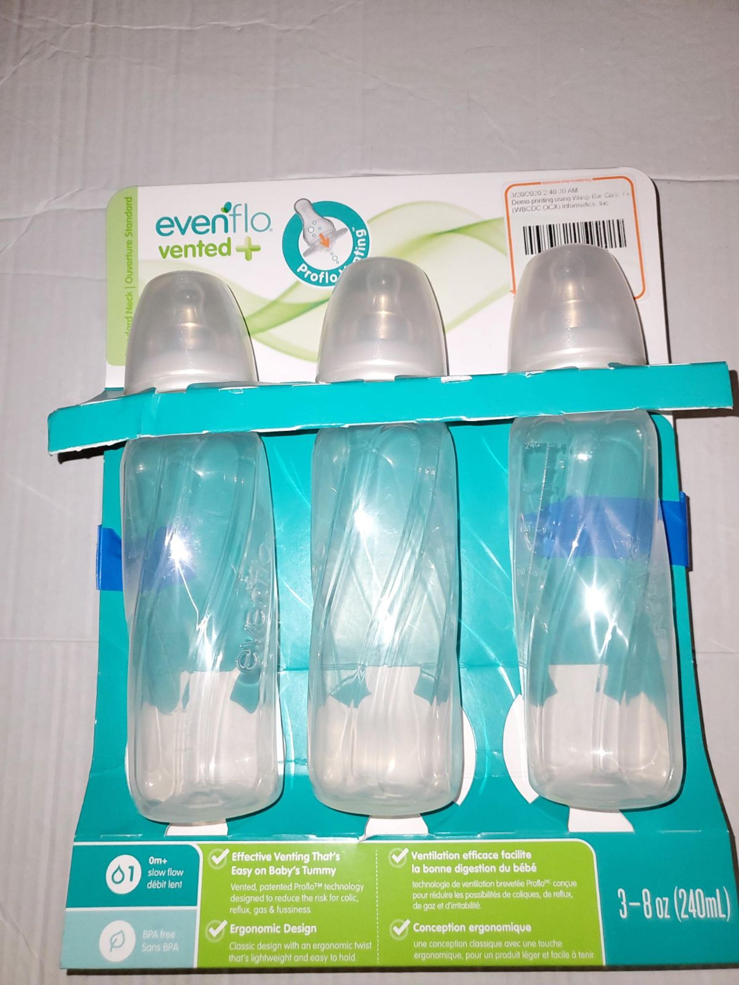Evenflo Vented + 3-8oz 6 pack of bottles
