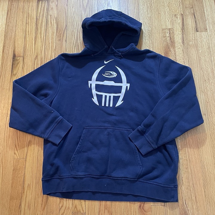 Saint Anselm College Football Nike Center Swoosh Hoodie Hooded Sweatshirt XXL