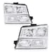 CHROME CLEAR HEADLIGHTS + SIGNAL BUMPER LAMPS FIT FOR 2003-2006 CHEVY SILVERADO