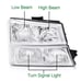 CHROME CLEAR HEADLIGHTS + SIGNAL BUMPER LAMPS FIT FOR 2003-2006 CHEVY SILVERADO