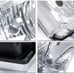 CHROME CLEAR HEADLIGHTS + SIGNAL BUMPER LAMPS FIT FOR 2003-2006 CHEVY SILVERADO