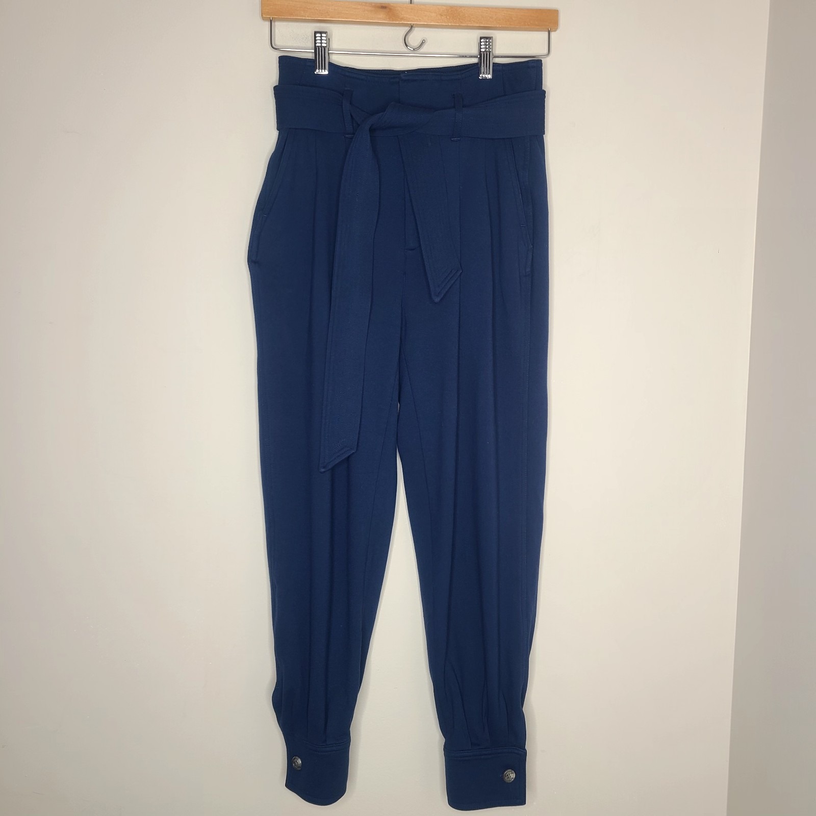 Lauren Ralph Lauren Women's Belted Pleated Ponte Ankle Pants XS