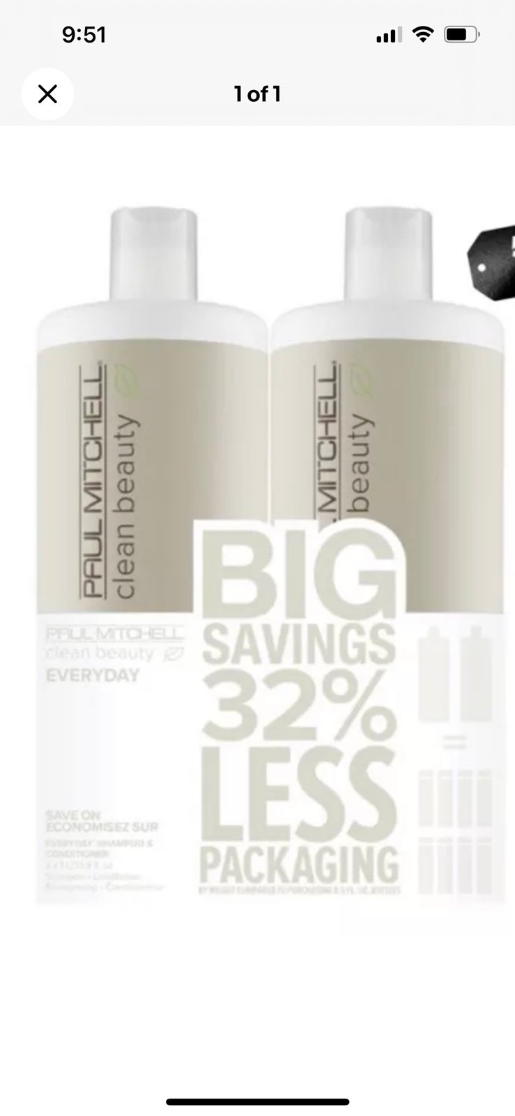 Paul Mitchell Clean Beauty Everyday Shampoo/Conditioner Liter Duo