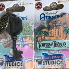 Disneyland Paris 2018 Attractions Hollywood Tower of Terror and key Pins