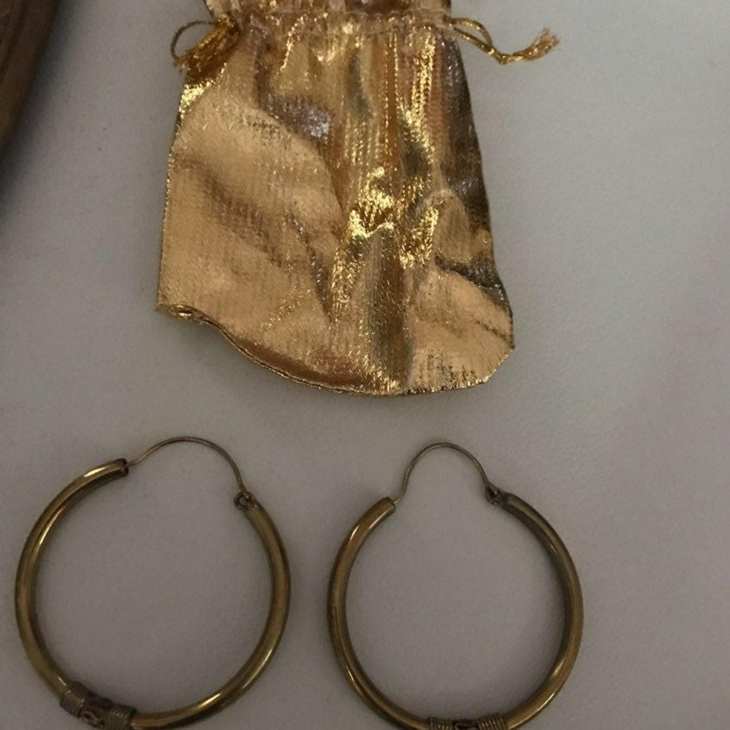Handmade Egyptian Brass Earrings-Large