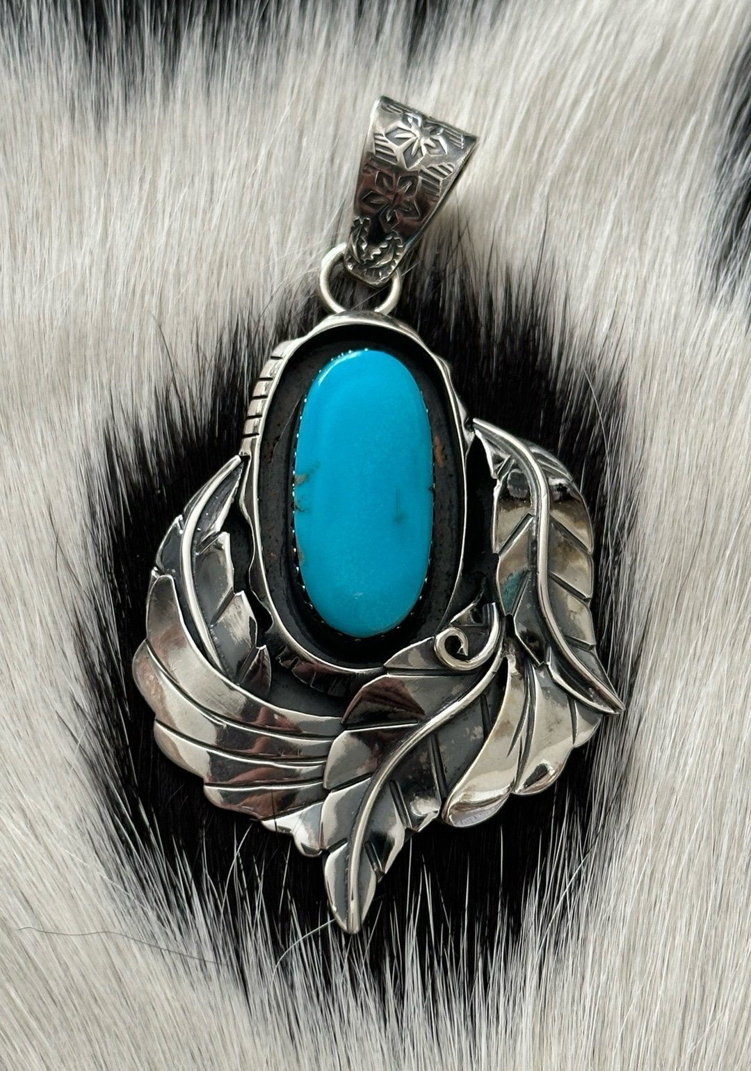 Sleeping beauty turquoise statement southwestern glamour pendant
