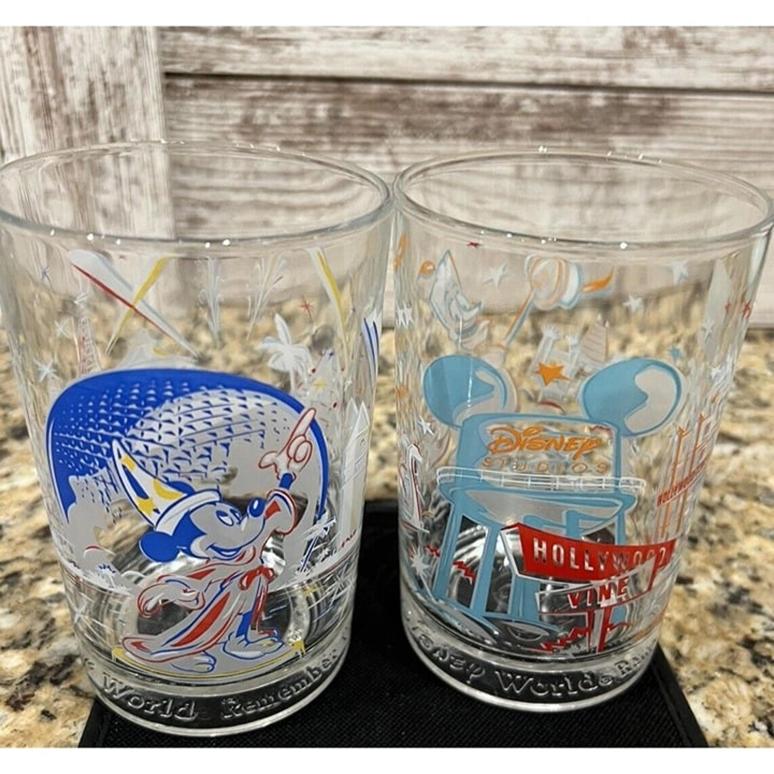 Walt Disney World 25th Anniversary McDonalds Glasses Remember The Magic Lot Of 2