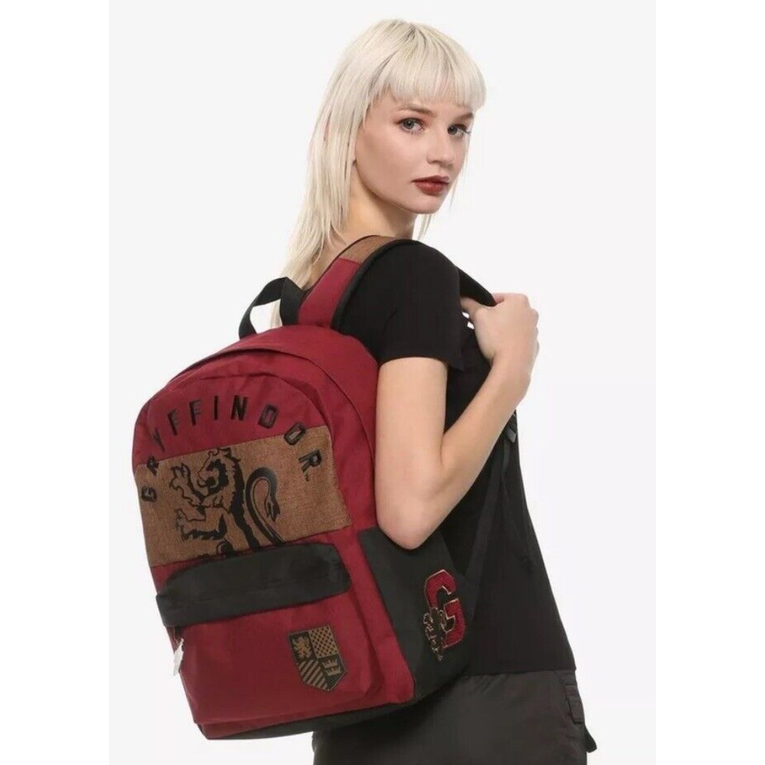 Gryffindor Harry Potter Color-Block Backpack Red Large School casual bag W/gift