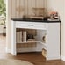 31.5 Corner Computer Desk, Corner Desk with Storage Shelves for Small Space