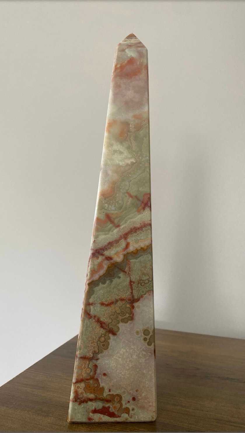 13 Inch green onyx tower