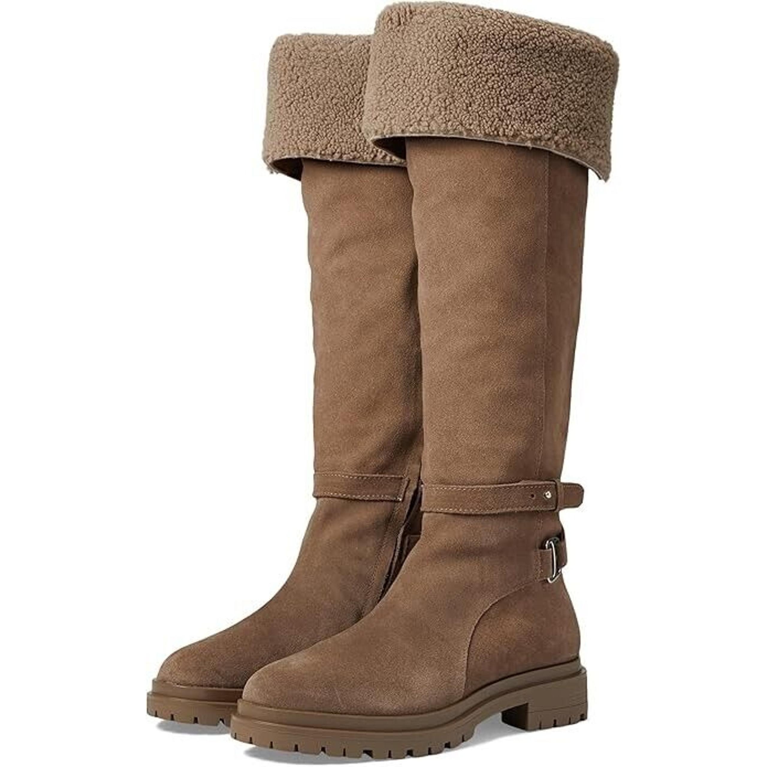 NEW Ralph Lauren Women's Cristine Tall Suede Truffle Brown Boots Size 7