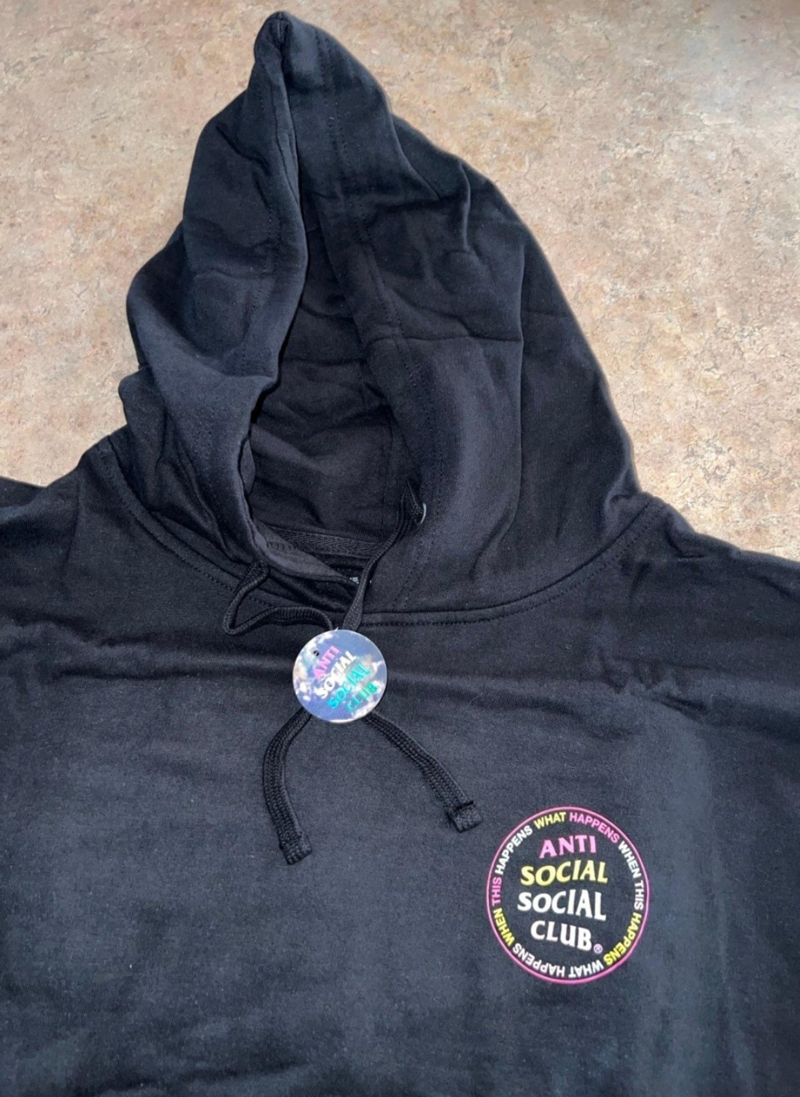 Anti Social Social Club, What Happened Hoodie Men's Size Large.