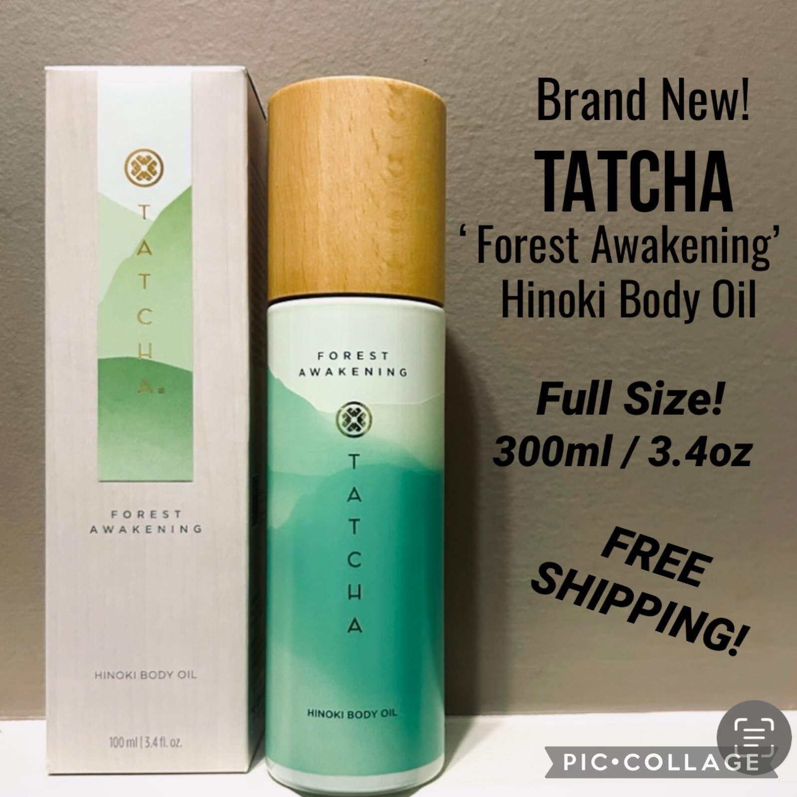 NWT Full Size! 100ml/3.4oz TATCHA ‘Forest Awakening’ Hinoki Body Oil