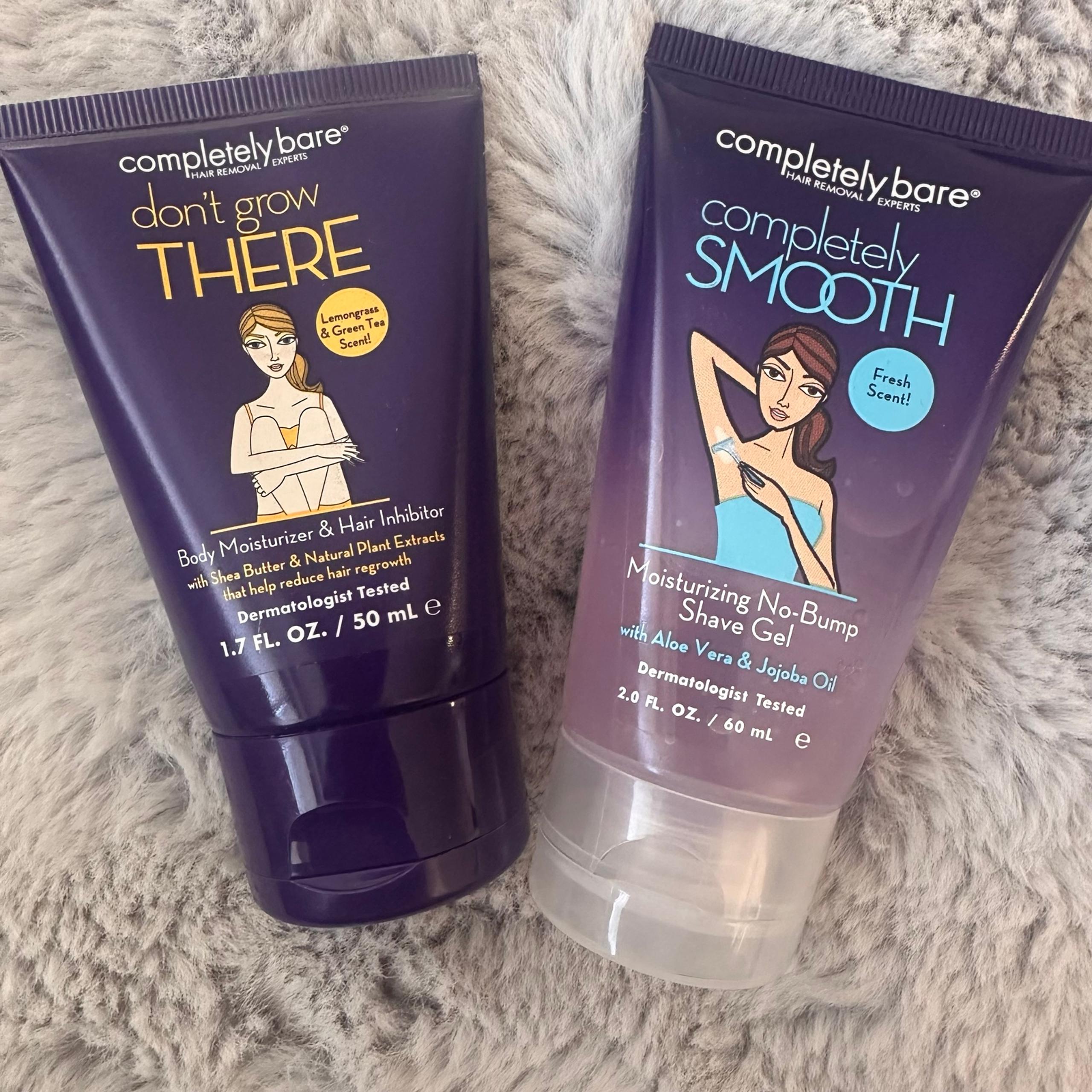 NEW Completely Bare Don't Grow There and Completely Smooth Shave Gel