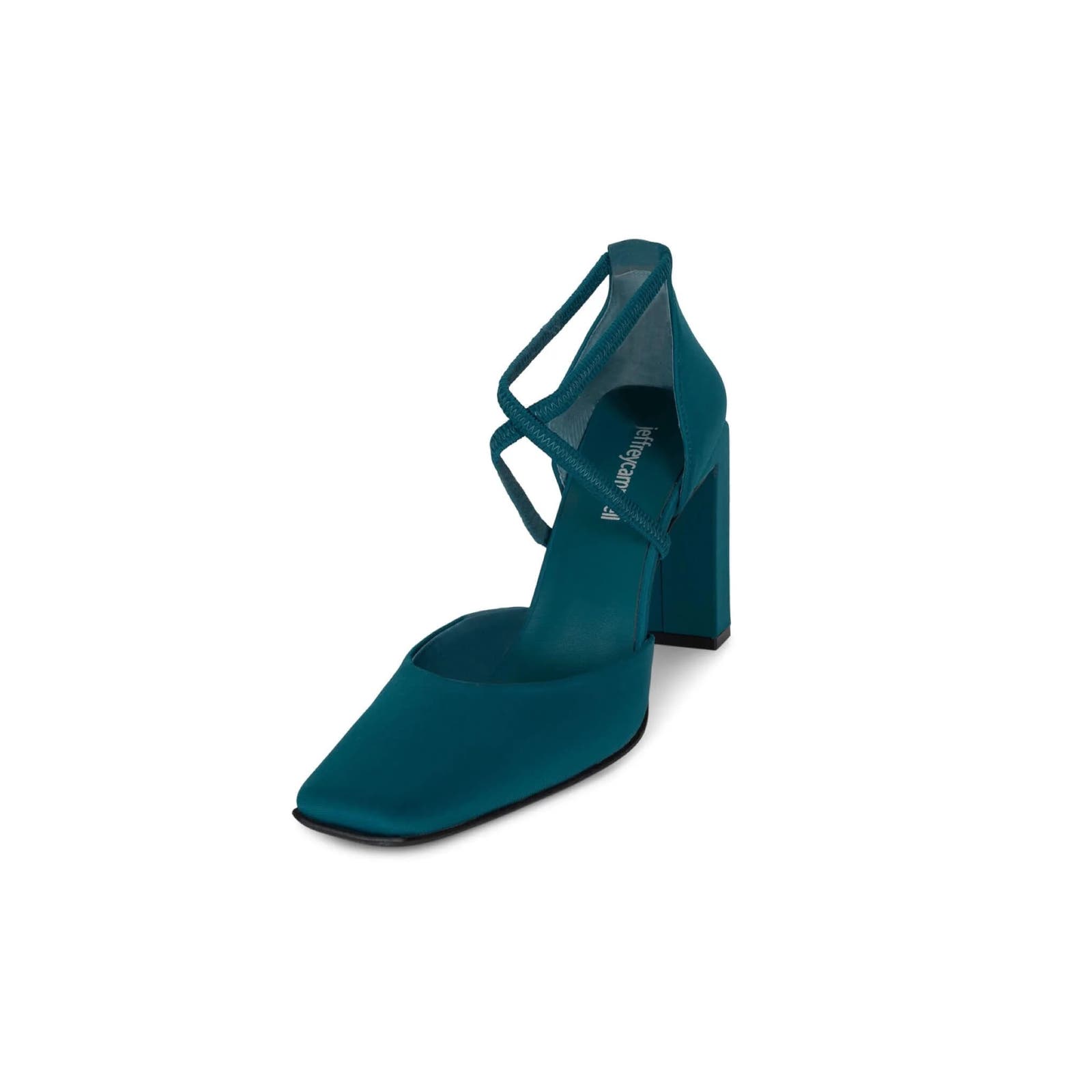 Jeffrey Campbell Popular Square-Toe Heel Pump in Dark Blue Neoprene Size 7