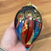 2020 LI BIEN Handpainted Glass Finial Three Kings 5” Christmas Tree Ornament