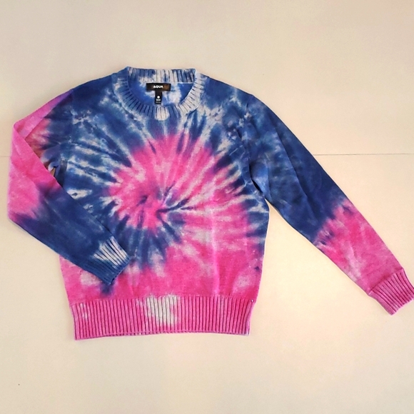 Aqua Girls Cashmere Tie-Dye Sweater