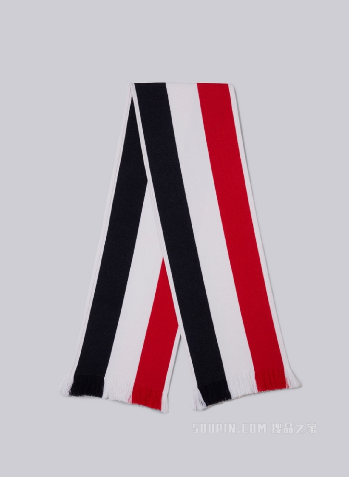 Thom Browne Multicolor Cashmere Large Stripe Jacquard Scarf