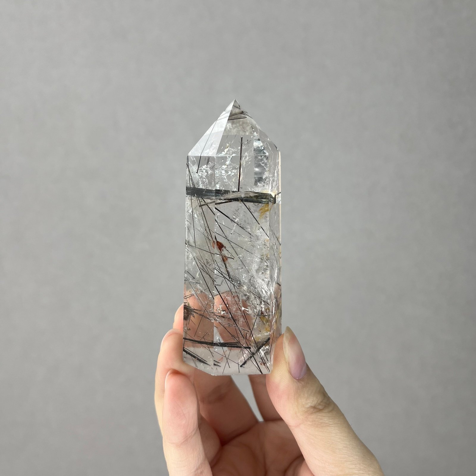 Black rutile x Quartz tower