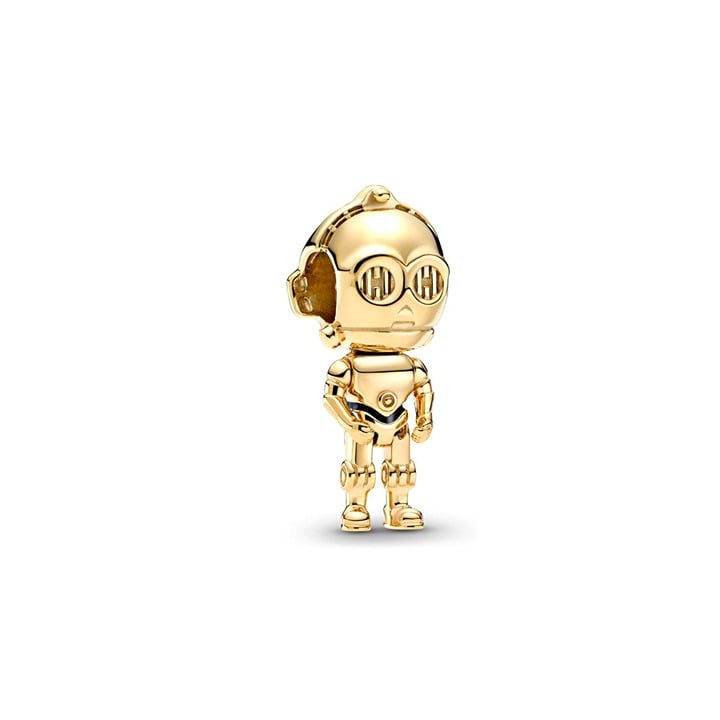 humanoid golden robot charm fits Pandora