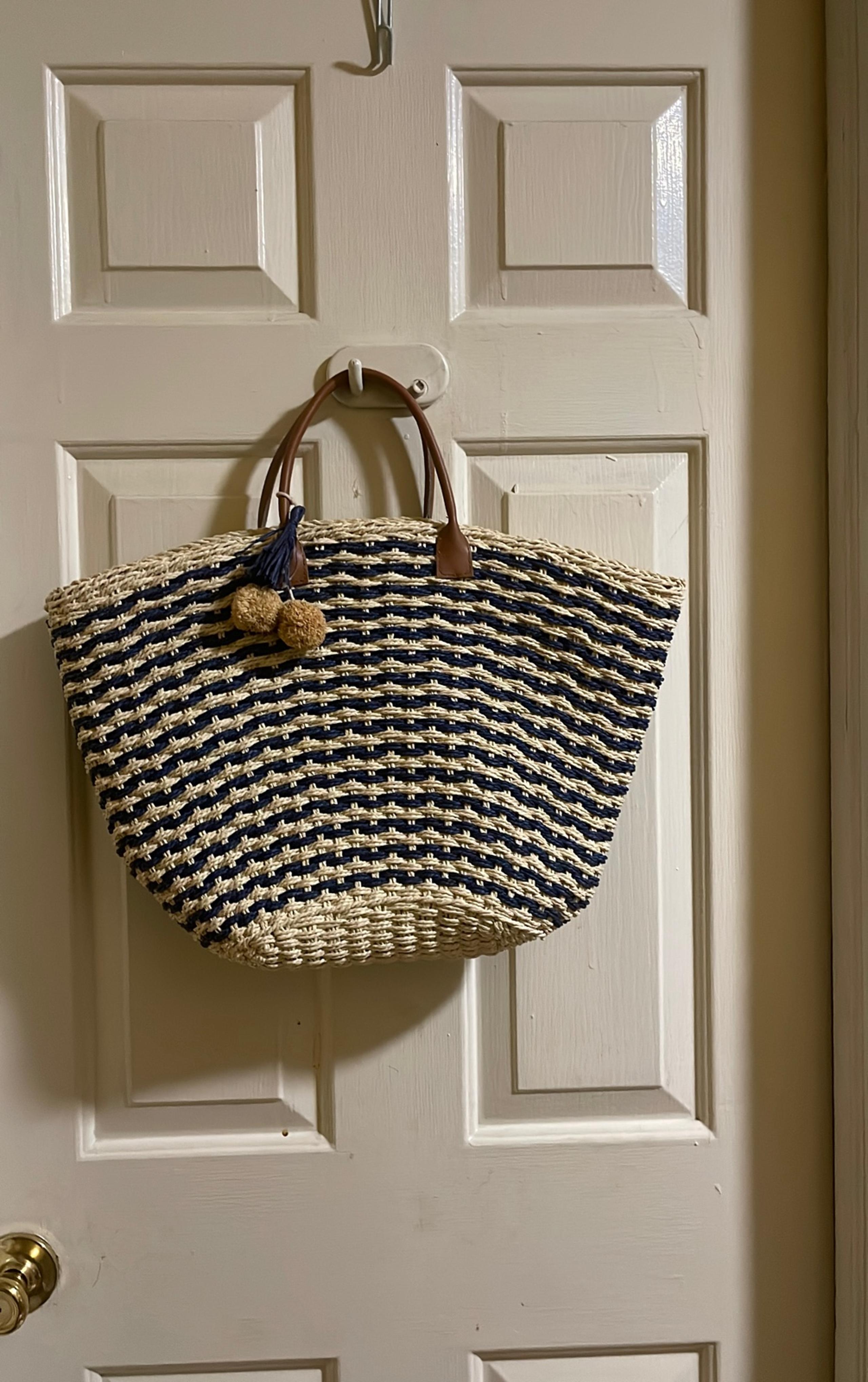 Barney’s New York paper straw handbag