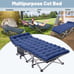 Folding Bed Camping Cot for Adult Portable Outdoor with Soft Mattress Carry Bad