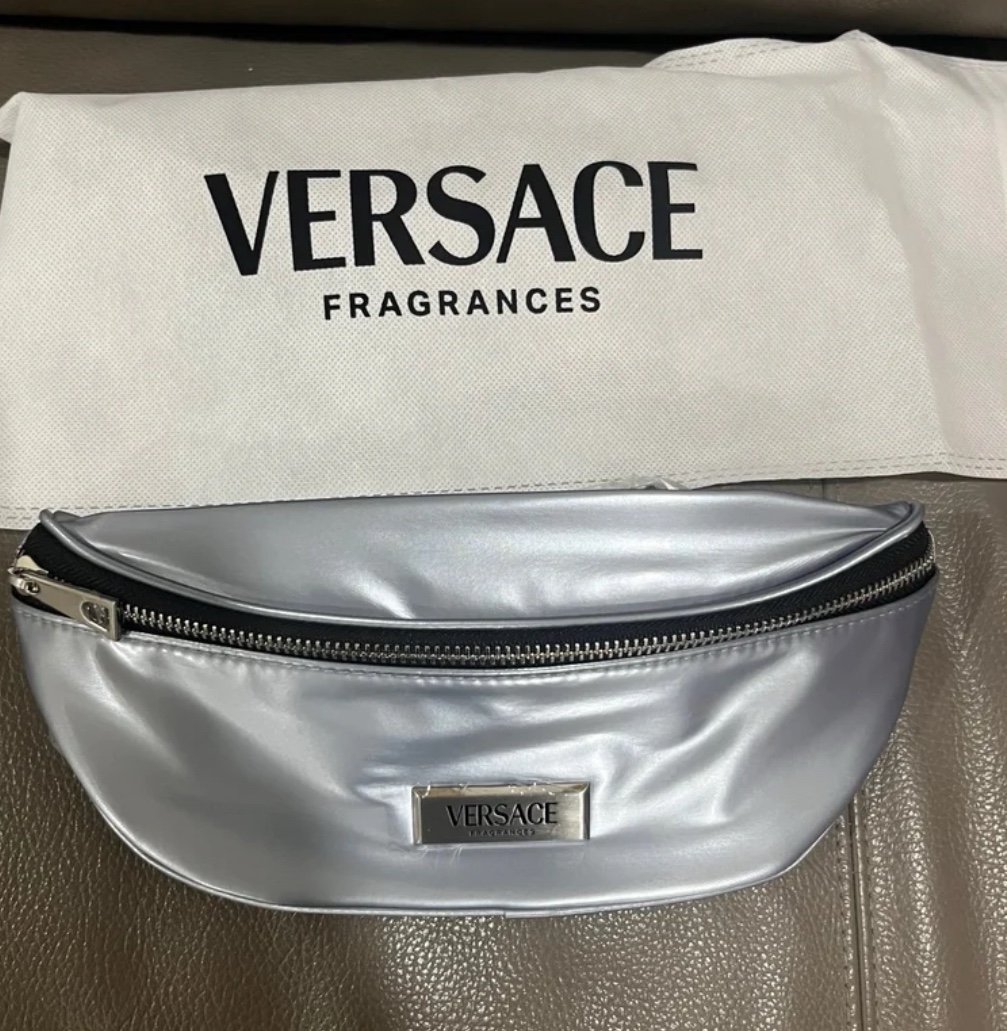 VERSACE Silver Wast bag pouch purse or over the shoulder bag. - New