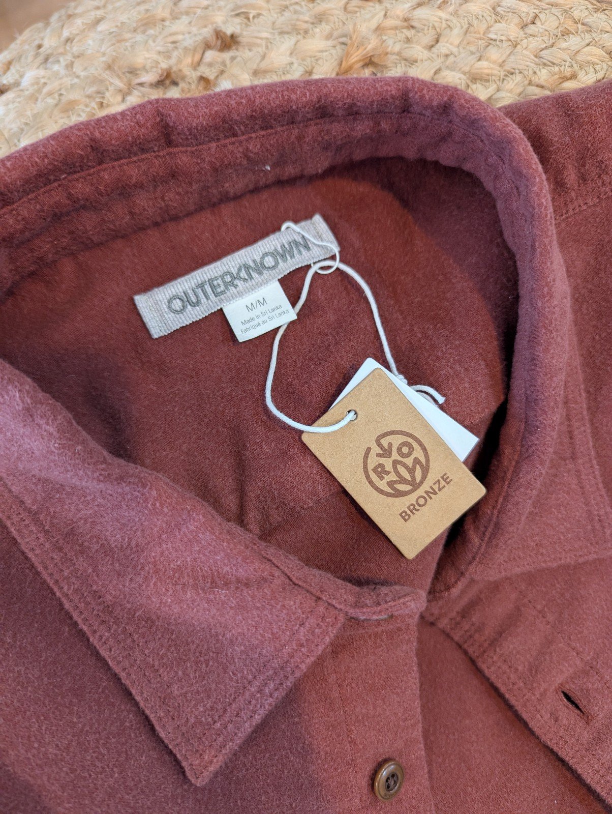 Outerknown Terra Nova Moleskin Shirt - Red Algae - Medium