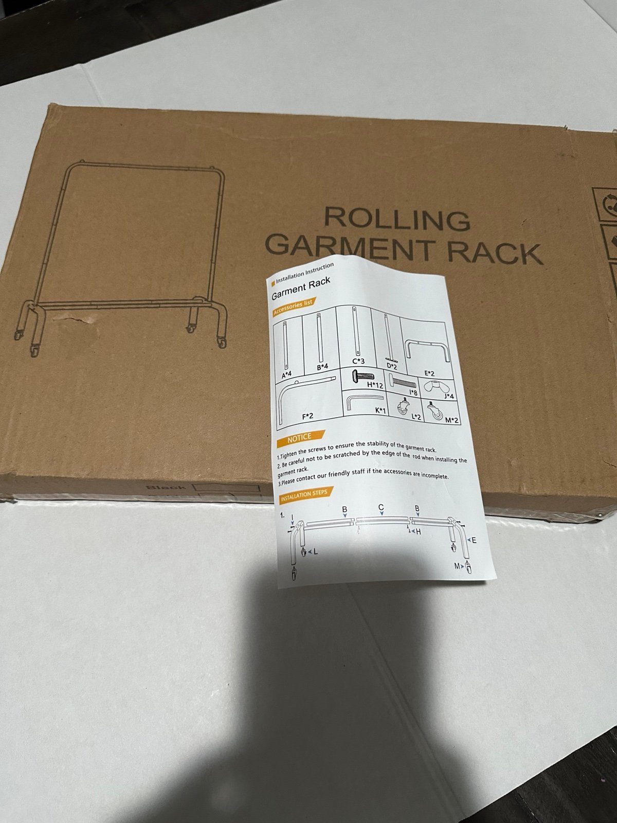 Heavy Duty Gold Tone Clothing Rack With Wheels