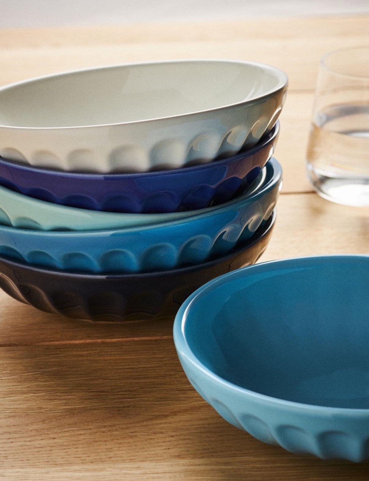 Anthropologie Stoneware Pasta Bowls, Set of 6
