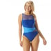 Contours Coco Reef Tummy-Control Contrast One-Piece Swimsuit in cobalt 16/40C