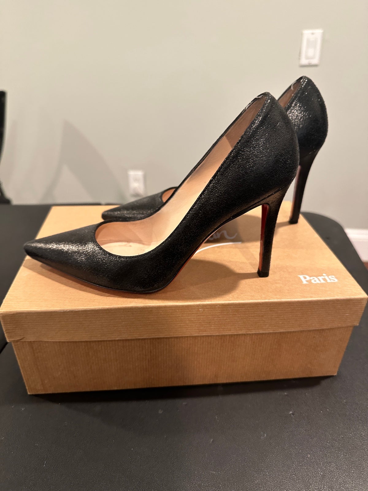 Christian Louboutin heels 35 black 100mm
