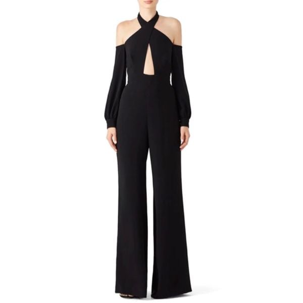 Jill Jill Stuart Black Cold Shoulder Jumpsuit Size 4 US 338