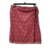 High Sierra Women's Heather Red Cotton White Embroidered Mini Wrap Skirt