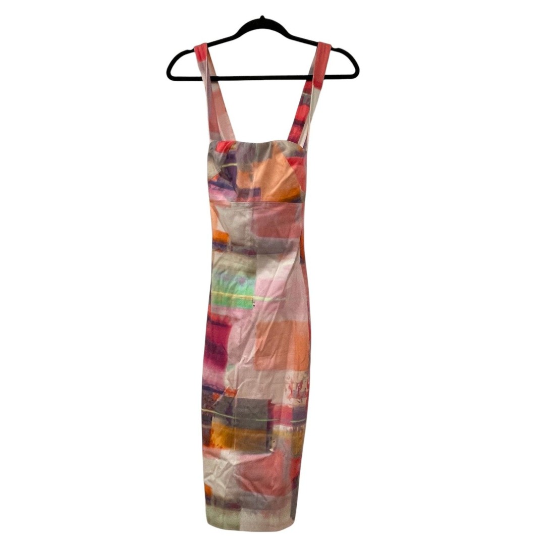 Black Halo Sleeveless Cotton Blend Tank Sheath Knee Length Dress 12