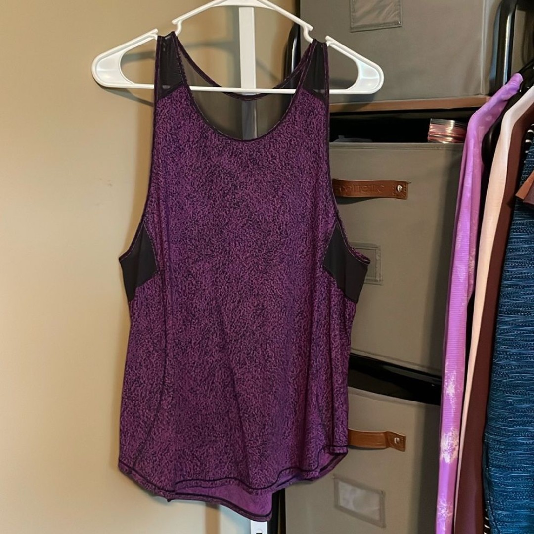 Lululemon Sculpt Tank II P2P 18 Sz 8 Circuit Aurora Black 801