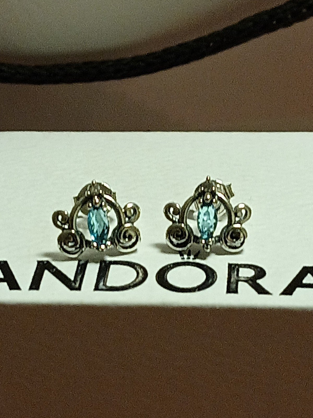 Pandora Disney authentic brand new sterling silver Cinderellas carriage earrings