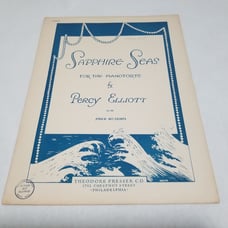 Sapphire Seas for the Pianoforte by Percy Elliott 1928 Sheet Music