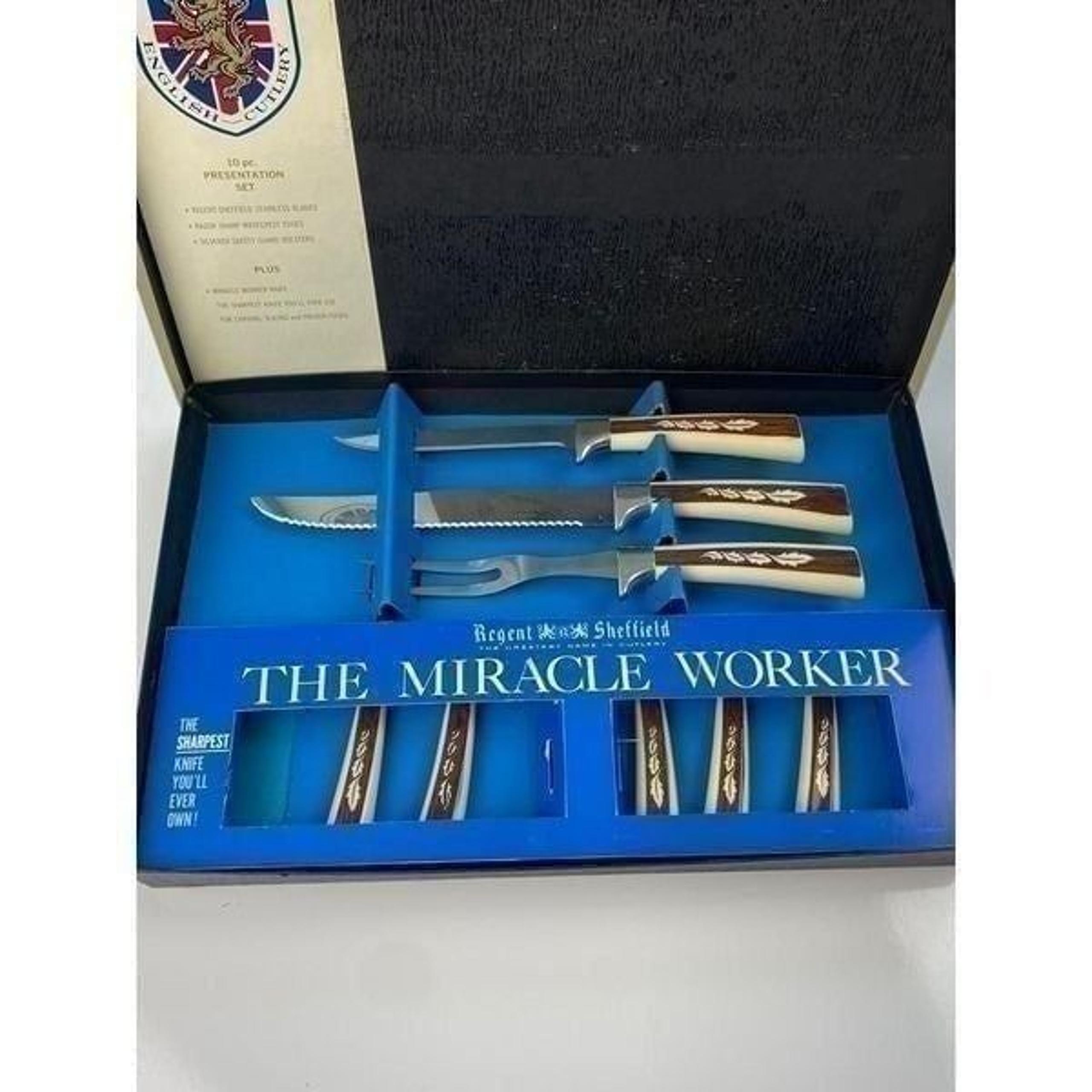 Vintage 9pc Regent Sheffield English Blades Cutlery Presentation Box Set Stainle