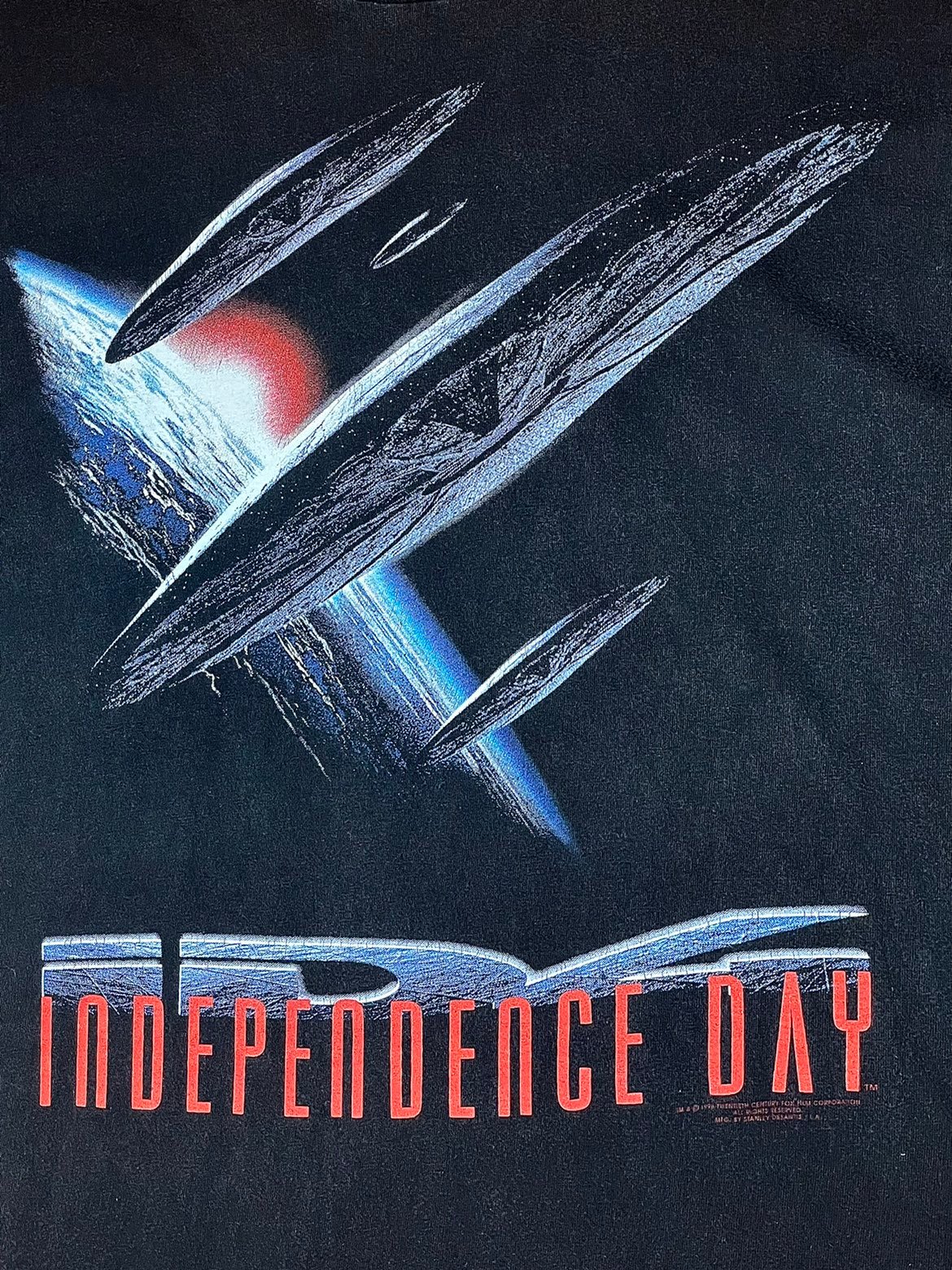 Vintage 1996 Independence Day Movie Promo Shirt Size X-Large shops Stanley Desantis