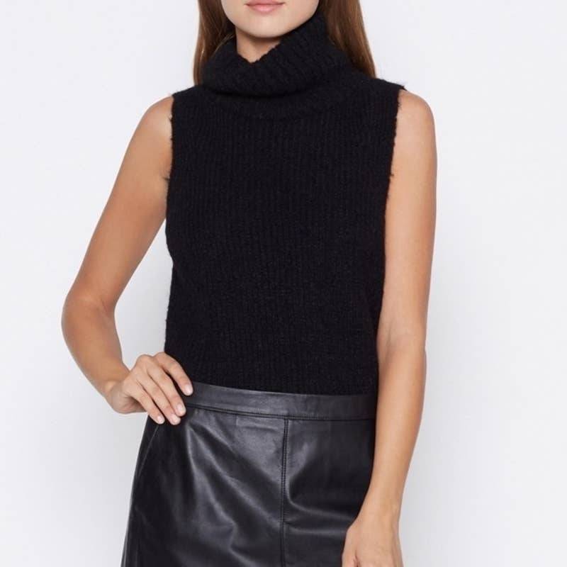 Joie ‘Arne’ Sleeveless Turtleneck Alpaca Sweater