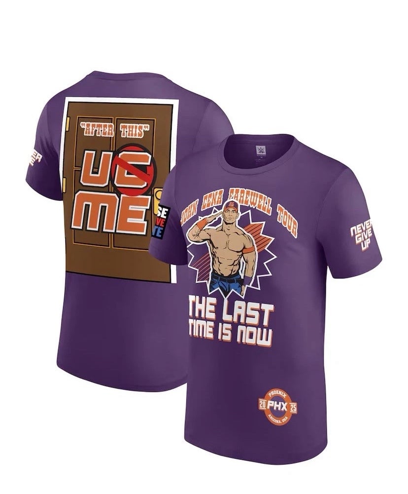 WWE AUTHENTIC John Cena Farewell Tour 2025 Phoenix ARIZONA Purple LARGE